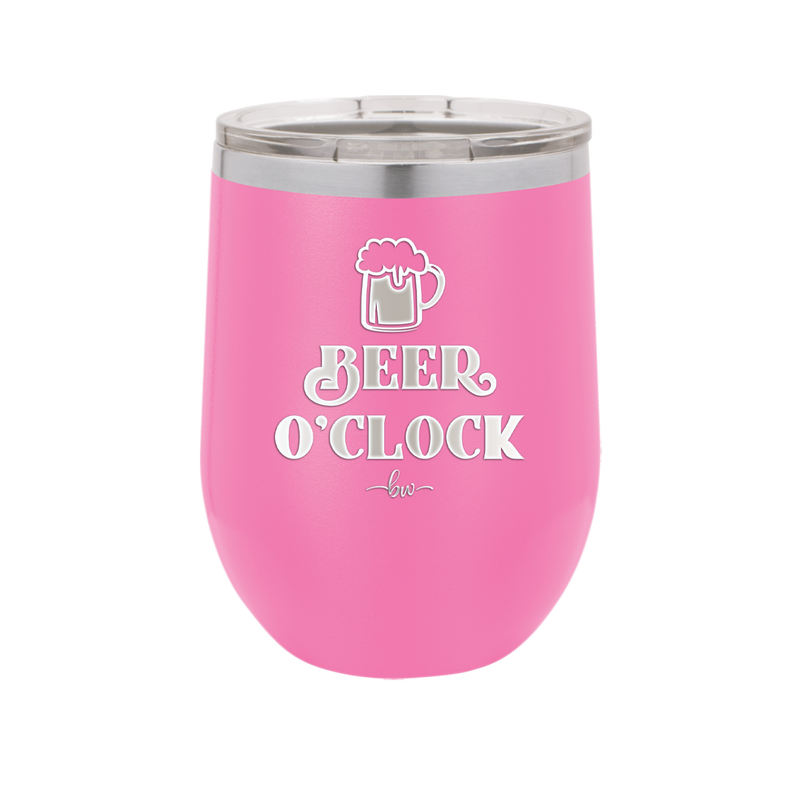 Beer O'Clock - Laser Engraved Stainless Steel Drinkware - 2098 -