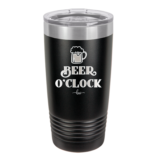 Beer O'Clock - Laser Engraved Stainless Steel Drinkware - 2098 -