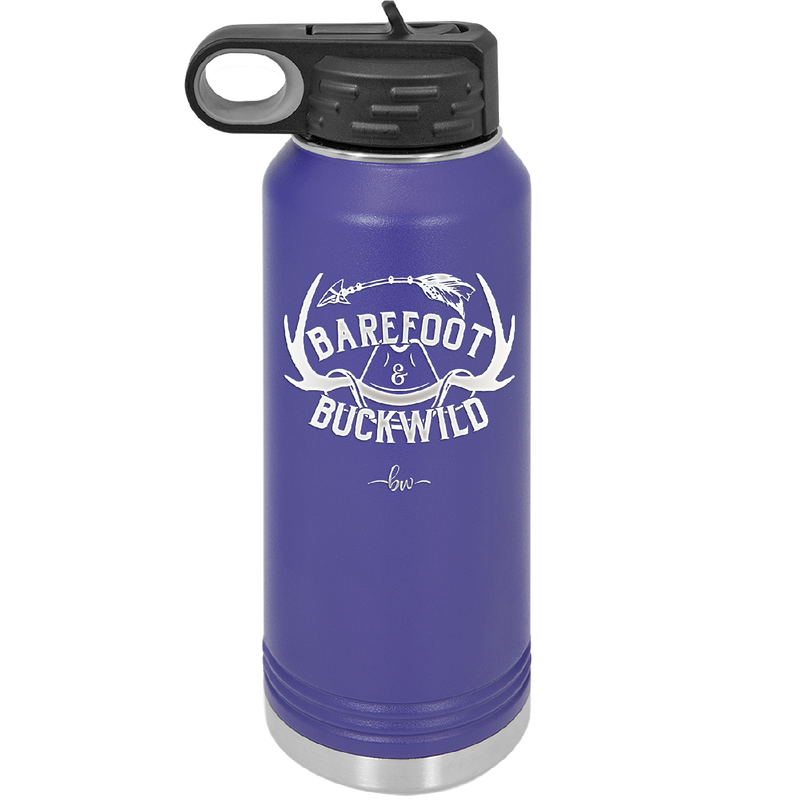 Barefoot and Buckwild - Laser Engraved Stainless Steel Drinkware - 2104 -