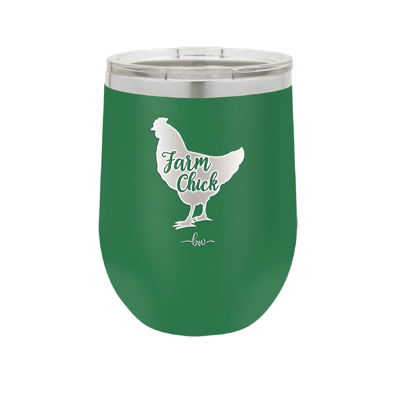 Farm Chick - Laser Engraved Stainless Steel Drinkware - 2107 -