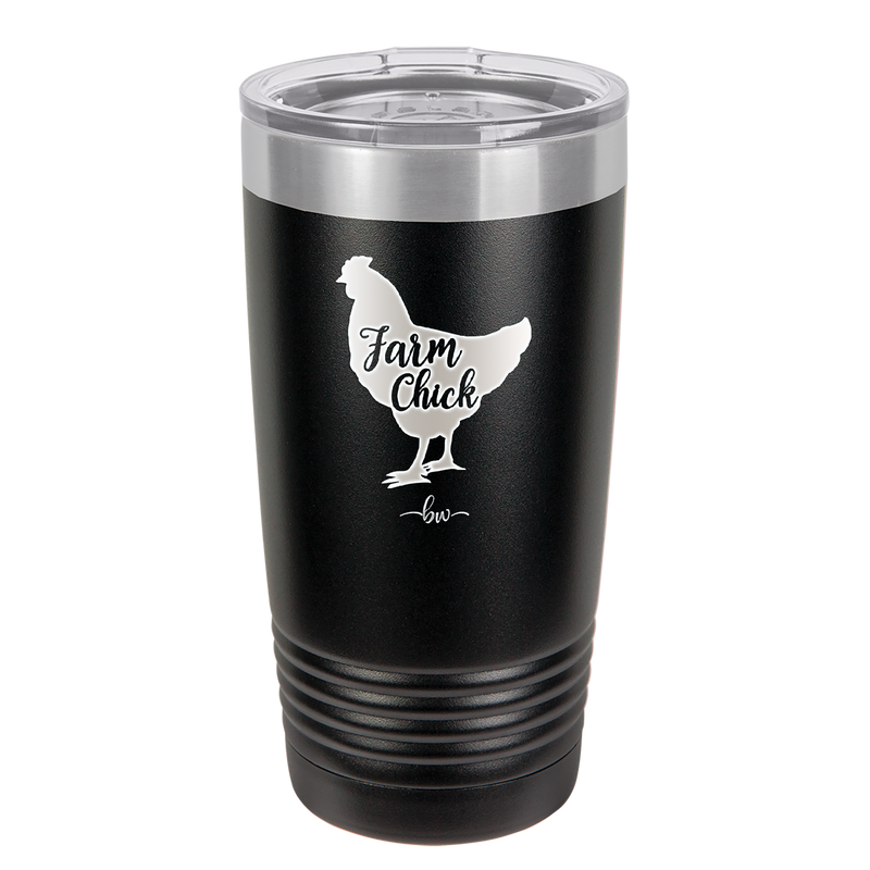 Farm Chick - Laser Engraved Stainless Steel Drinkware - 2107 -