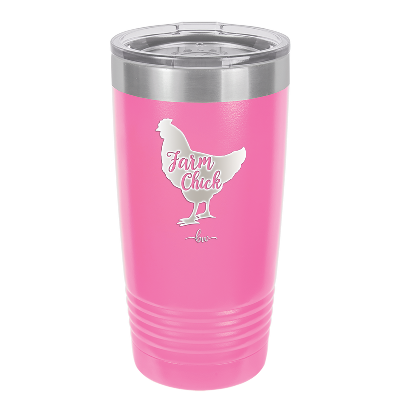 Farm Chick - Laser Engraved Stainless Steel Drinkware - 2107 -
