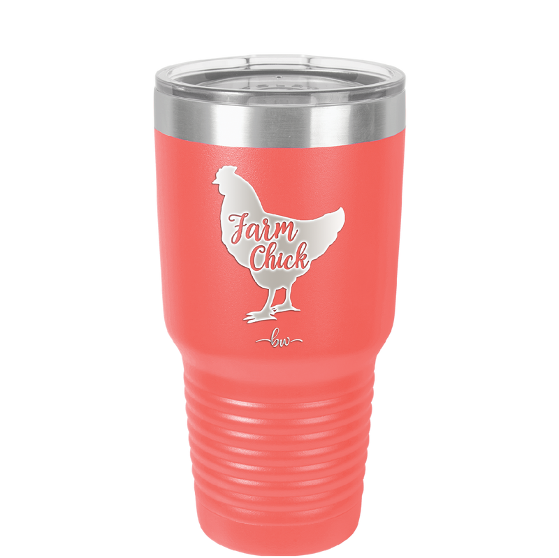 Farm Chick - Laser Engraved Stainless Steel Drinkware - 2107 -