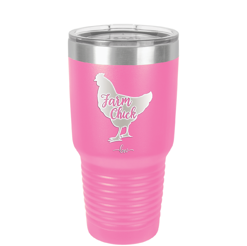 Farm Chick - Laser Engraved Stainless Steel Drinkware - 2107 -