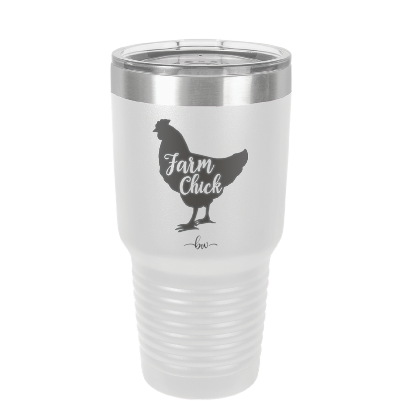 Farm Chick - Laser Engraved Stainless Steel Drinkware - 2107 -