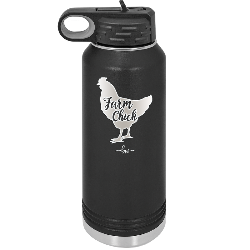 Farm Chick - Laser Engraved Stainless Steel Drinkware - 2107 -