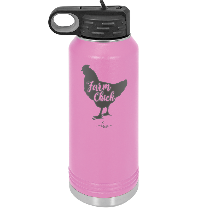Farm Chick - Laser Engraved Stainless Steel Drinkware - 2107 -