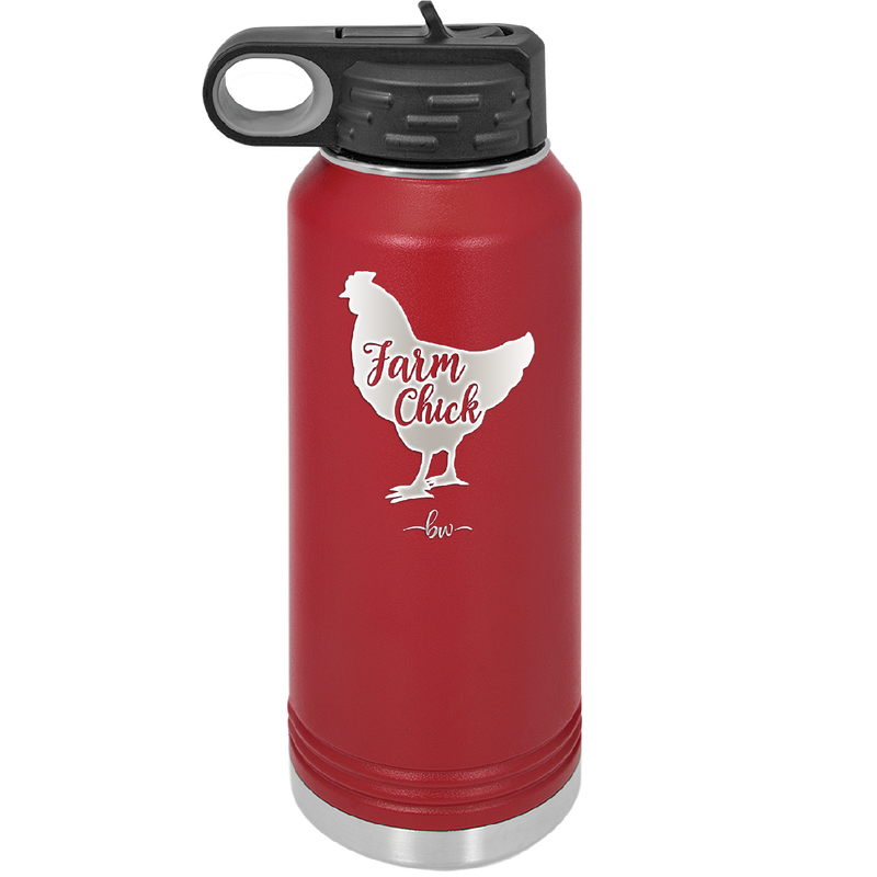 Farm Chick - Laser Engraved Stainless Steel Drinkware - 2107 -