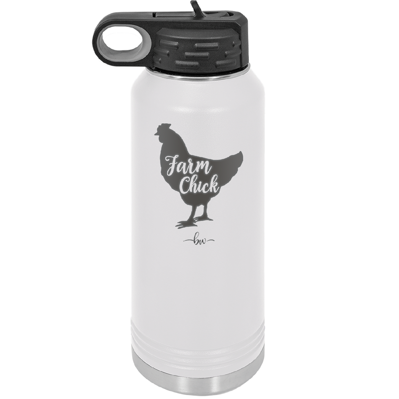 Farm Chick - Laser Engraved Stainless Steel Drinkware - 2107 -