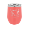 Grocery List Wine and Shit to Go with Wine - Laser Engraved Stainless Steel Drinkware - 2113 -