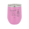 Grocery List Wine and Shit to Go with Wine - Laser Engraved Stainless Steel Drinkware - 2113 -
