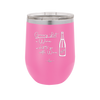 Grocery List Wine and Shit to Go with Wine - Laser Engraved Stainless Steel Drinkware - 2113 -