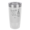 Grocery List Wine and Shit to Go with Wine - Laser Engraved Stainless Steel Drinkware - 2113 -