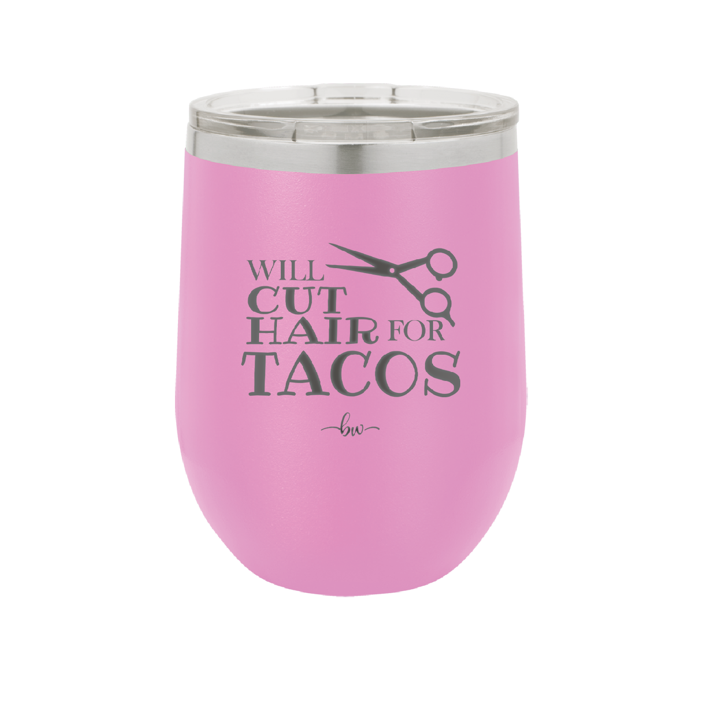 Will Cut Hair for Tacos - Laser Engraved Stainless Steel Drinkware - 2128 -