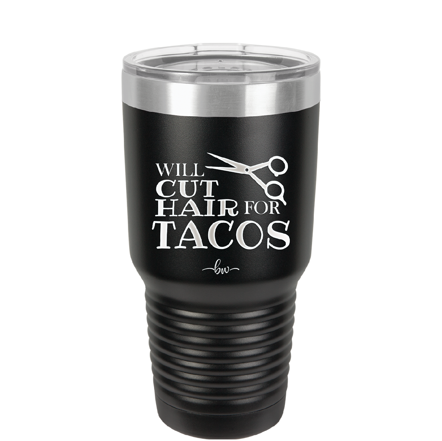 Will Cut Hair for Tacos - Laser Engraved Stainless Steel Drinkware - 2128 -