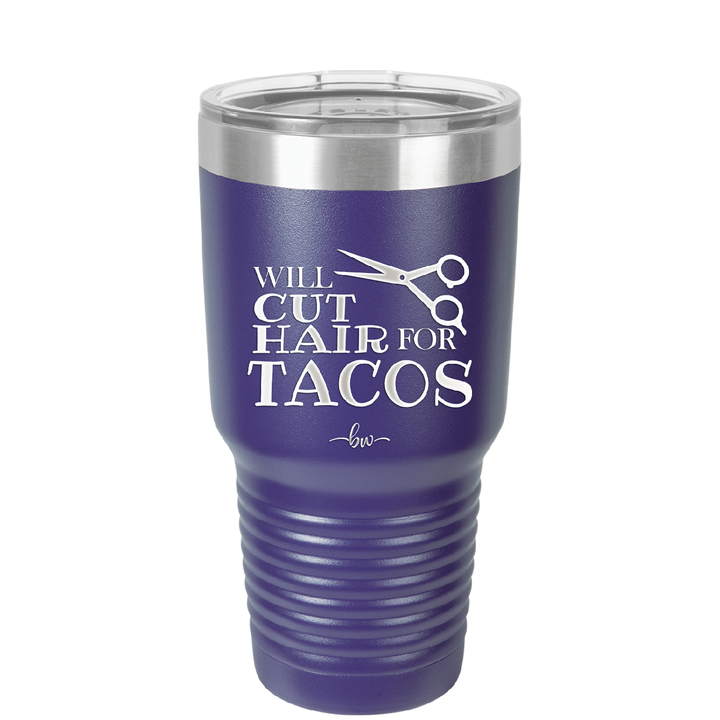 Will Cut Hair for Tacos - Laser Engraved Stainless Steel Drinkware - 2128 -
