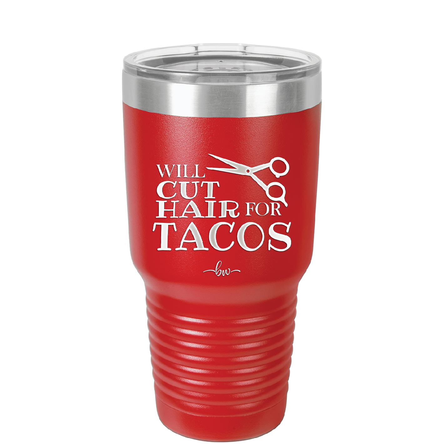 Will Cut Hair for Tacos - Laser Engraved Stainless Steel Drinkware - 2128 -