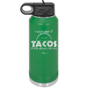 I Wonder if Tacos Think About Me Too - Laser Engraved Stainless Steel Drinkware - 2130 -