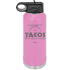 I Wonder if Tacos Think About Me Too - Laser Engraved Stainless Steel Drinkware - 2130 -