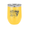 I Wonder if Pizza Thinks About Me Too - Laser Engraved Stainless Steel Drinkware - 2131 -