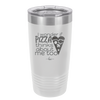 I Wonder if Pizza Thinks About Me Too - Laser Engraved Stainless Steel Drinkware - 2131 -