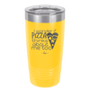I Wonder if Pizza Thinks About Me Too - Laser Engraved Stainless Steel Drinkware - 2131 -