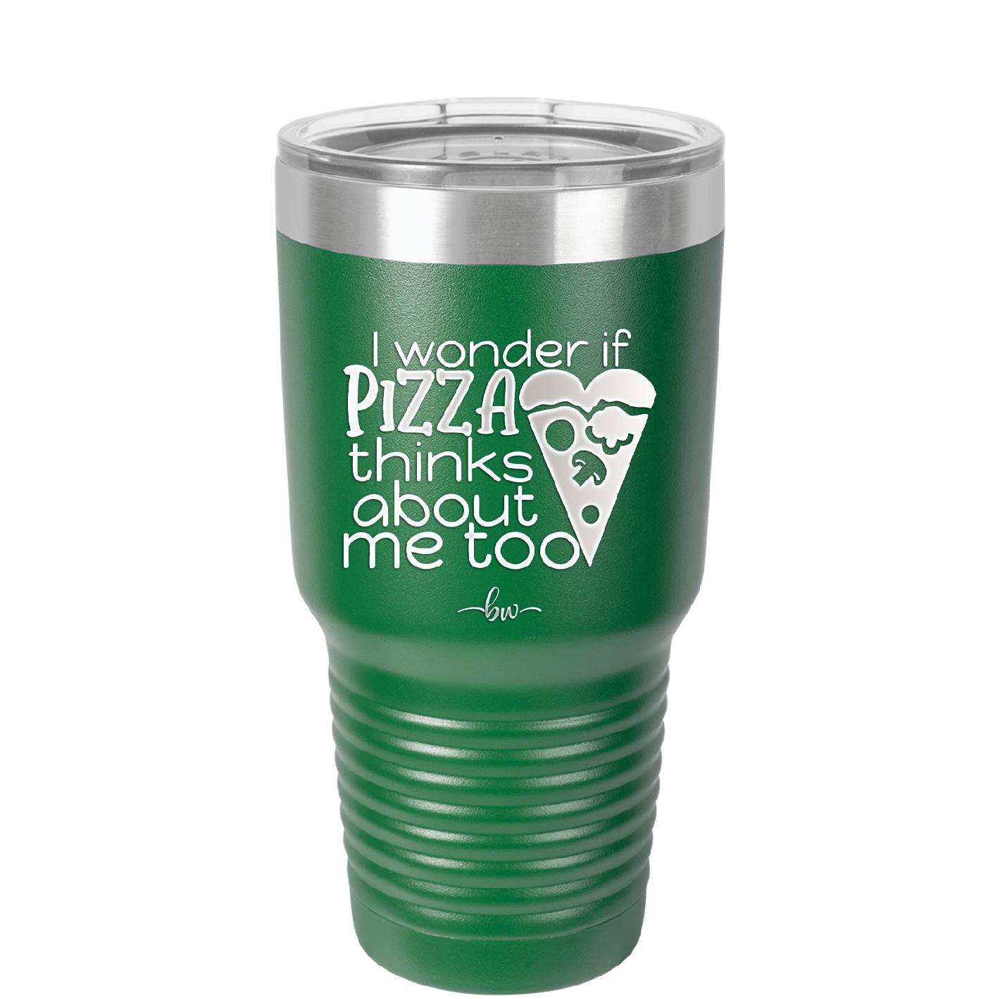 I Wonder if Pizza Thinks About Me Too - Laser Engraved Stainless Steel Drinkware - 2131 -