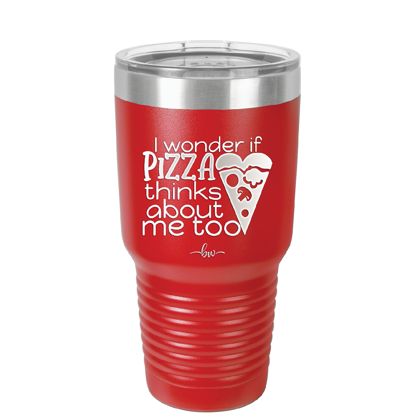 I Wonder if Pizza Thinks About Me Too - Laser Engraved Stainless Steel Drinkware - 2131 -