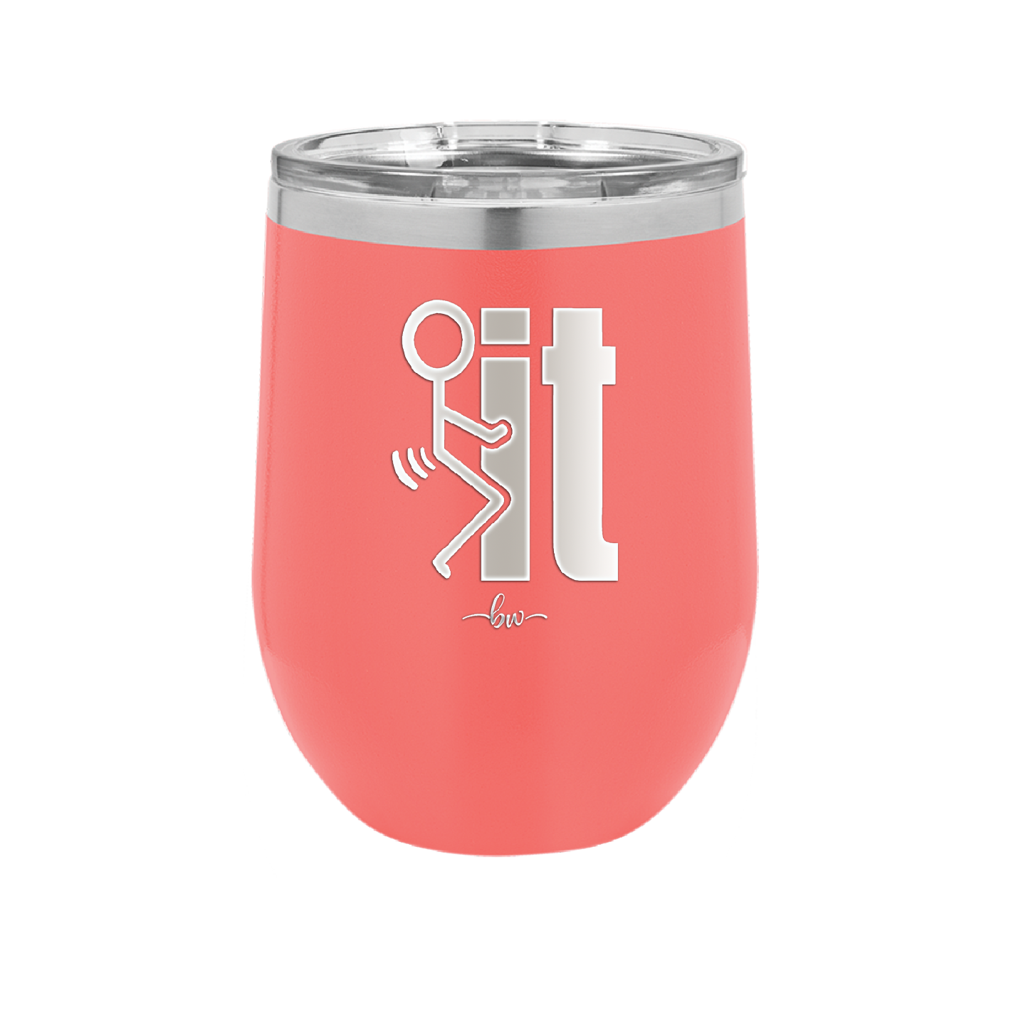 Fuck It Stick Figure - Laser Engraved Stainless Steel Drinkware - 2139 -