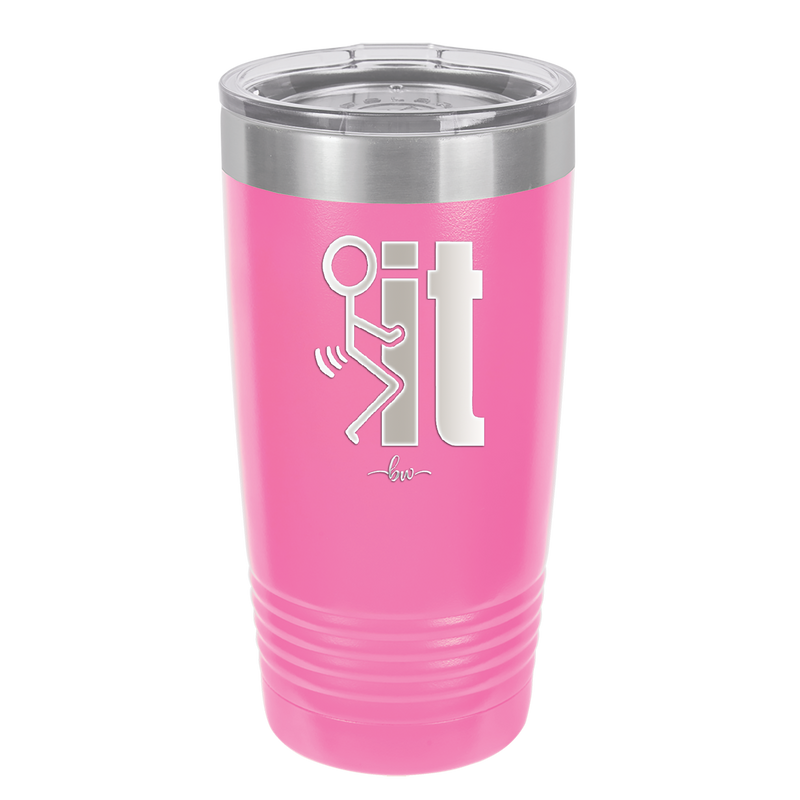 Fuck It Stick Figure - Laser Engraved Stainless Steel Drinkware - 2139 -