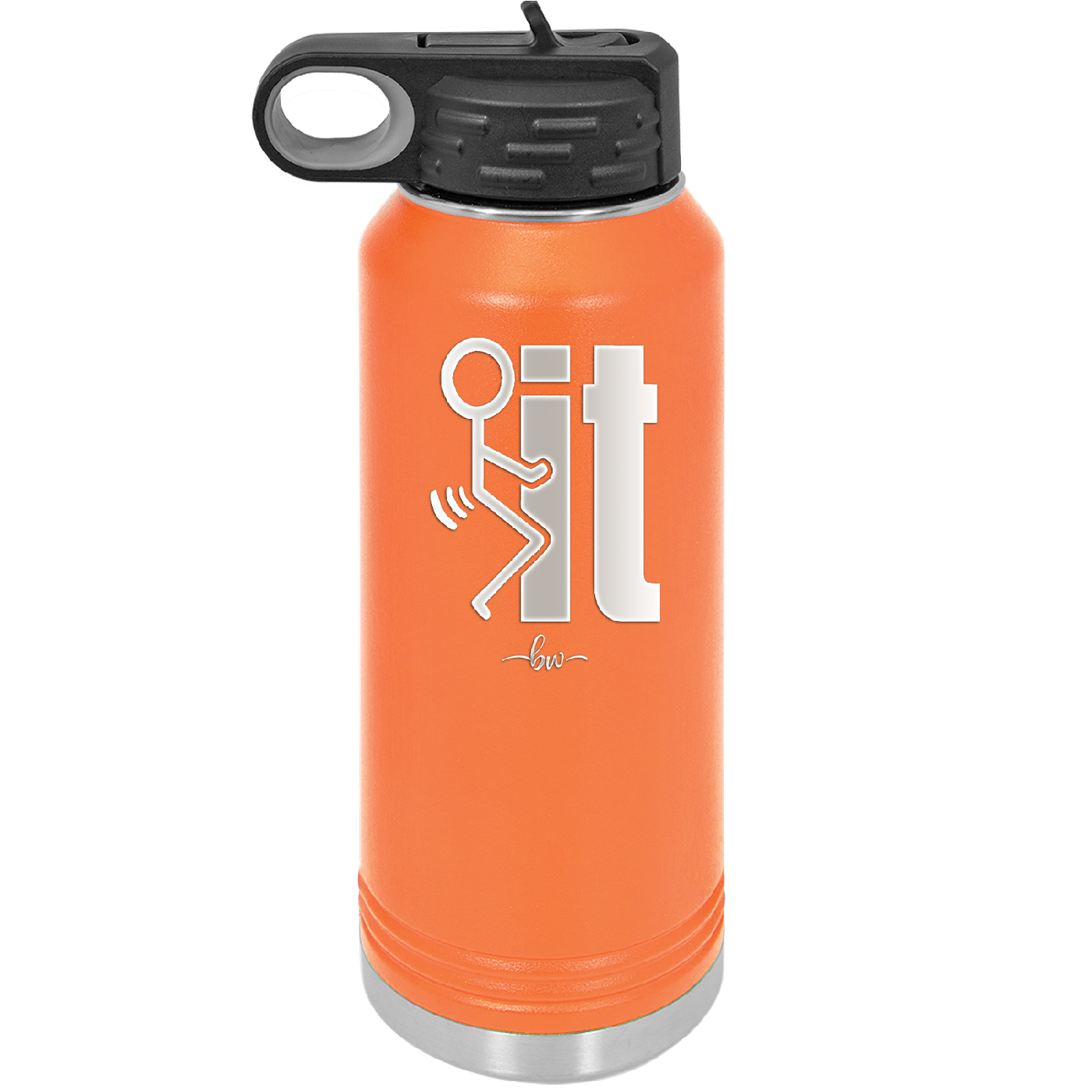 Fuck It Stick Figure - Laser Engraved Stainless Steel Drinkware - 2139 -