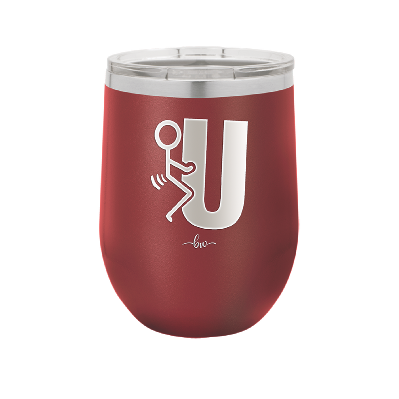 Fuck U Stick Figure - Laser Engraved Stainless Steel Drinkware - 2140 -