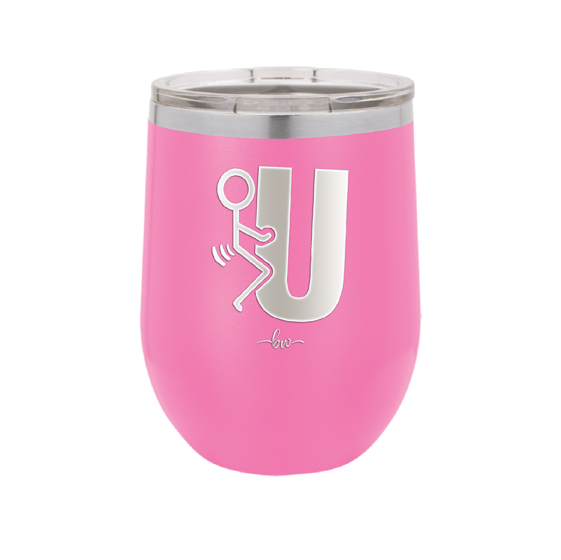 Fuck U Stick Figure - Laser Engraved Stainless Steel Drinkware - 2140 -
