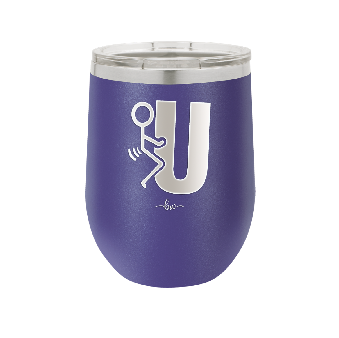 Fuck U Stick Figure - Laser Engraved Stainless Steel Drinkware - 2140 -
