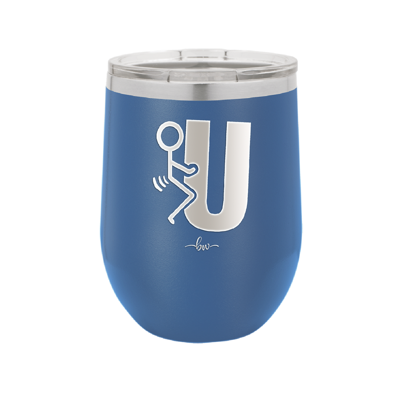 Fuck U Stick Figure - Laser Engraved Stainless Steel Drinkware - 2140 -