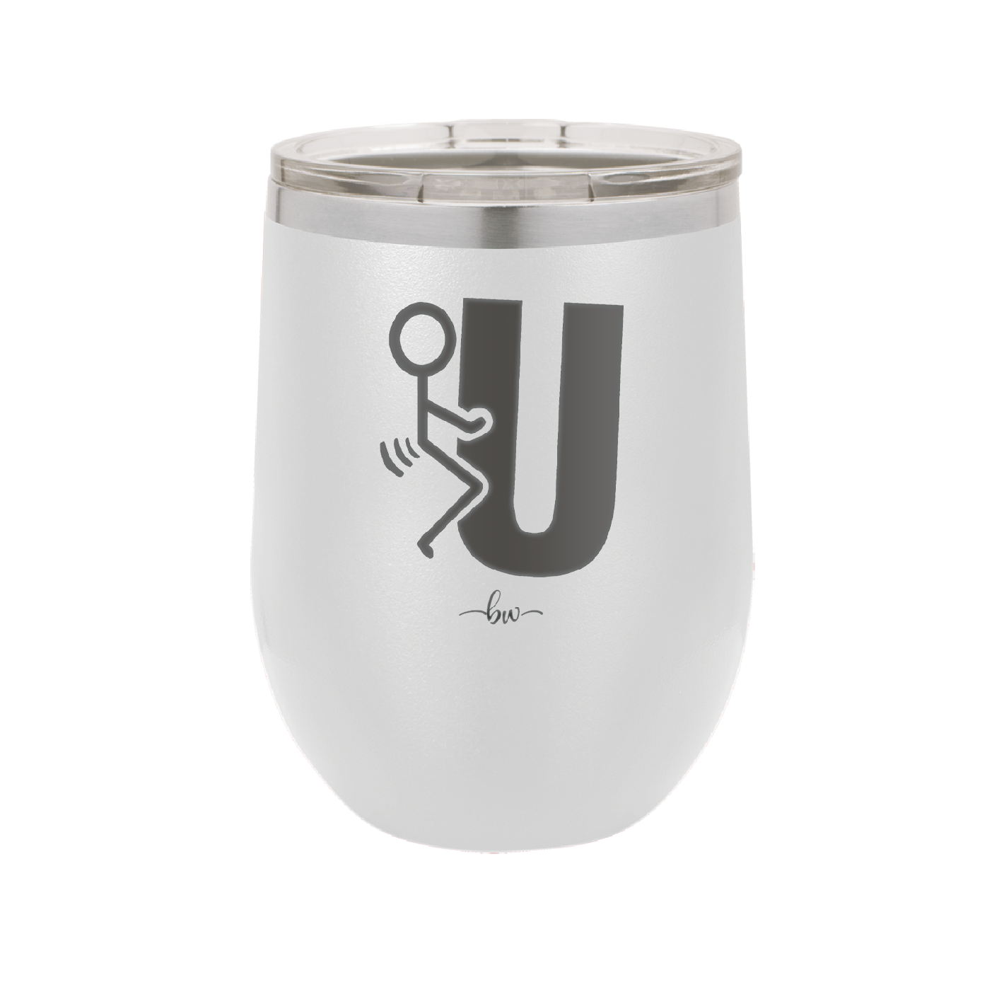 Fuck U Stick Figure - Laser Engraved Stainless Steel Drinkware - 2140 -
