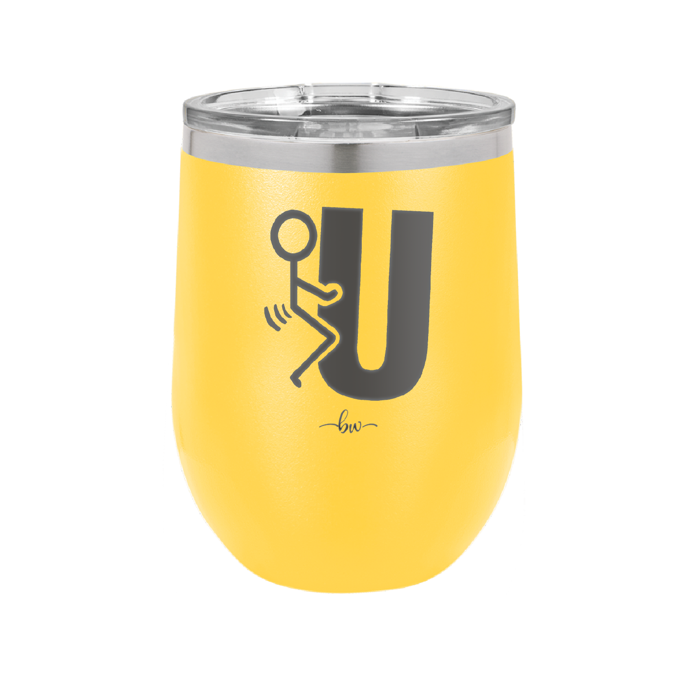 Fuck U Stick Figure - Laser Engraved Stainless Steel Drinkware - 2140 -