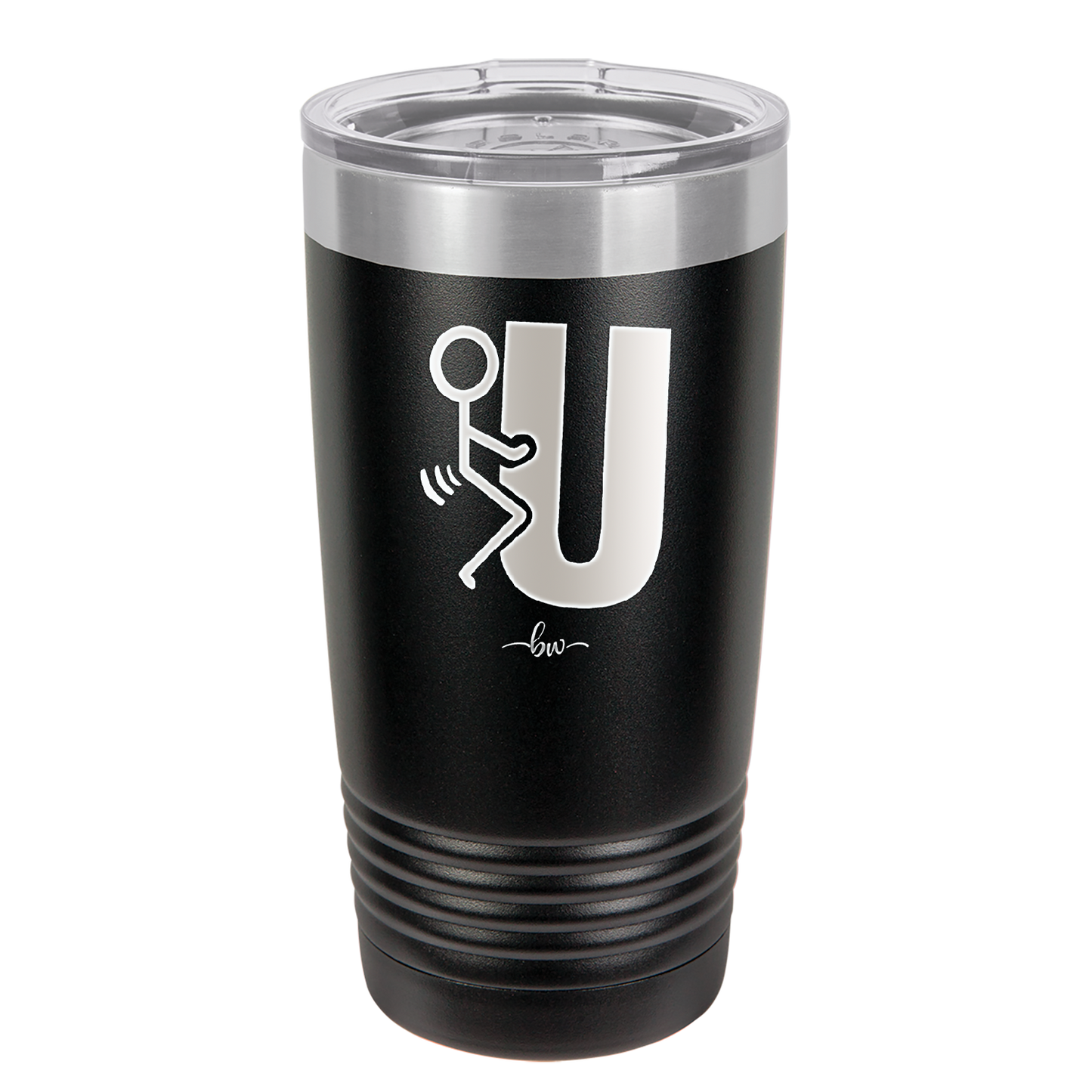 Fuck U Stick Figure - Laser Engraved Stainless Steel Drinkware - 2140 -