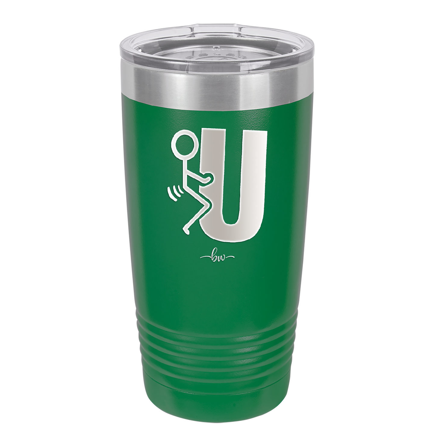 Fuck U Stick Figure - Laser Engraved Stainless Steel Drinkware - 2140 -