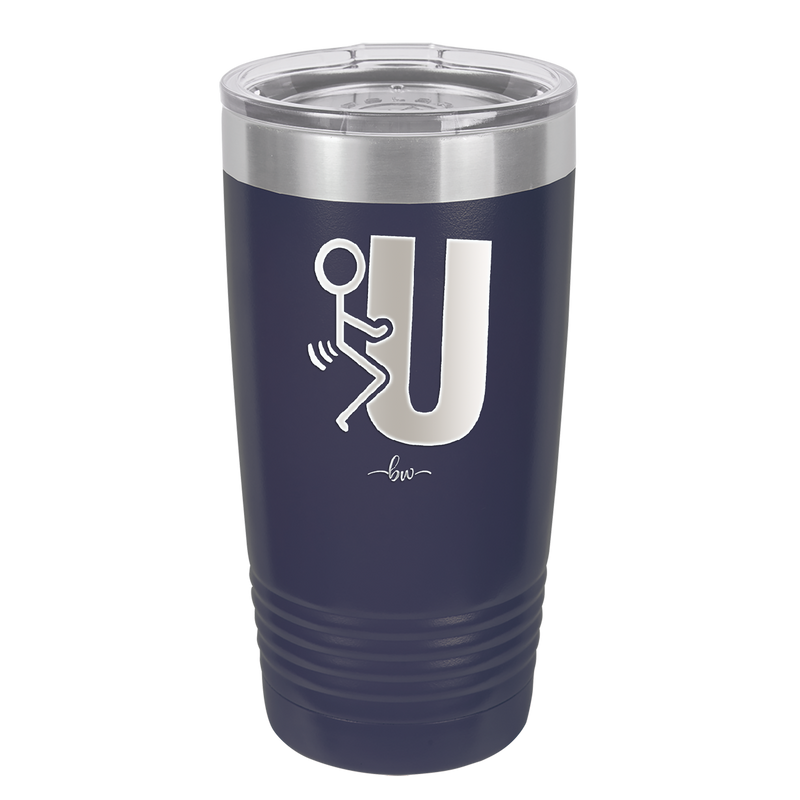 Fuck U Stick Figure - Laser Engraved Stainless Steel Drinkware - 2140 -