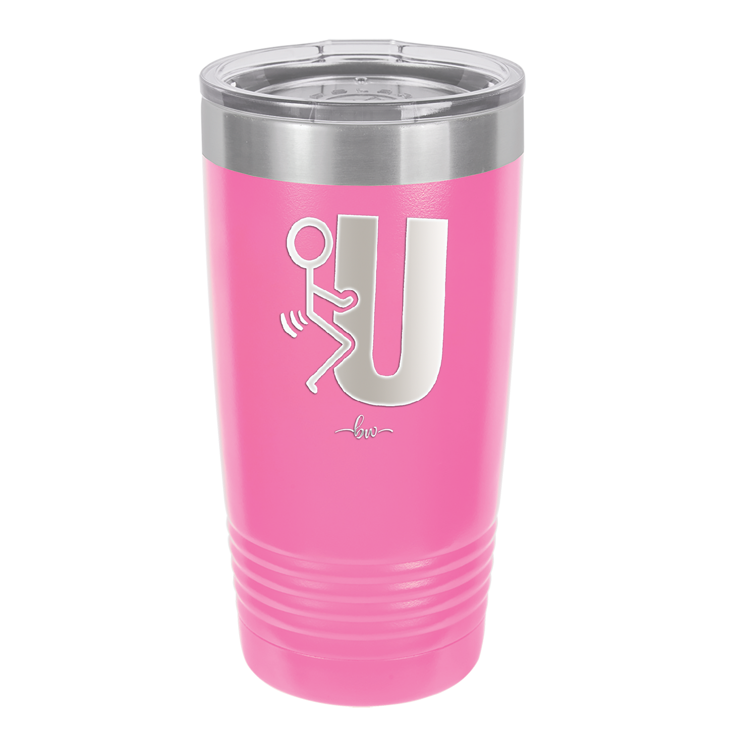 Fuck U Stick Figure - Laser Engraved Stainless Steel Drinkware - 2140 -