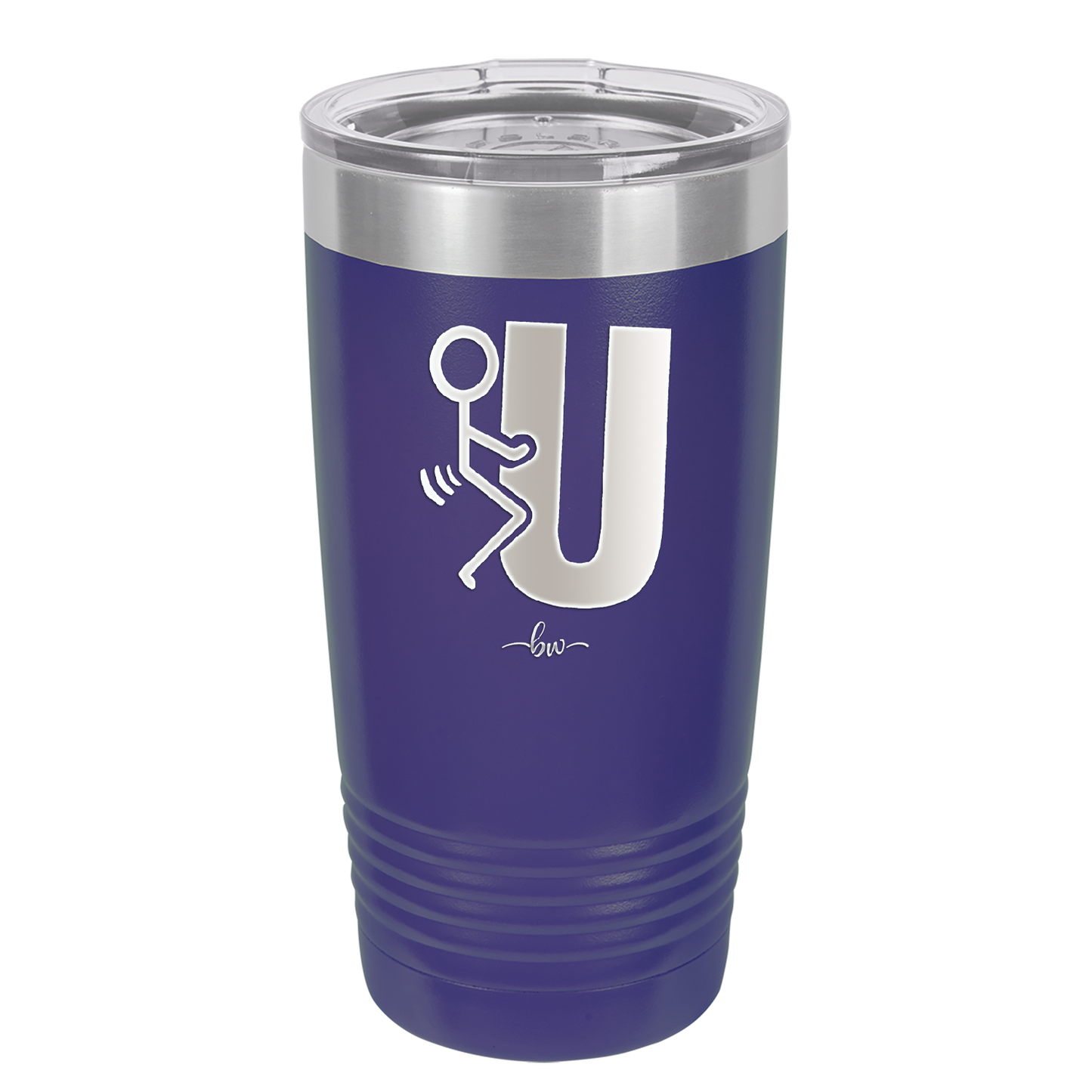 Fuck U Stick Figure - Laser Engraved Stainless Steel Drinkware - 2140 -