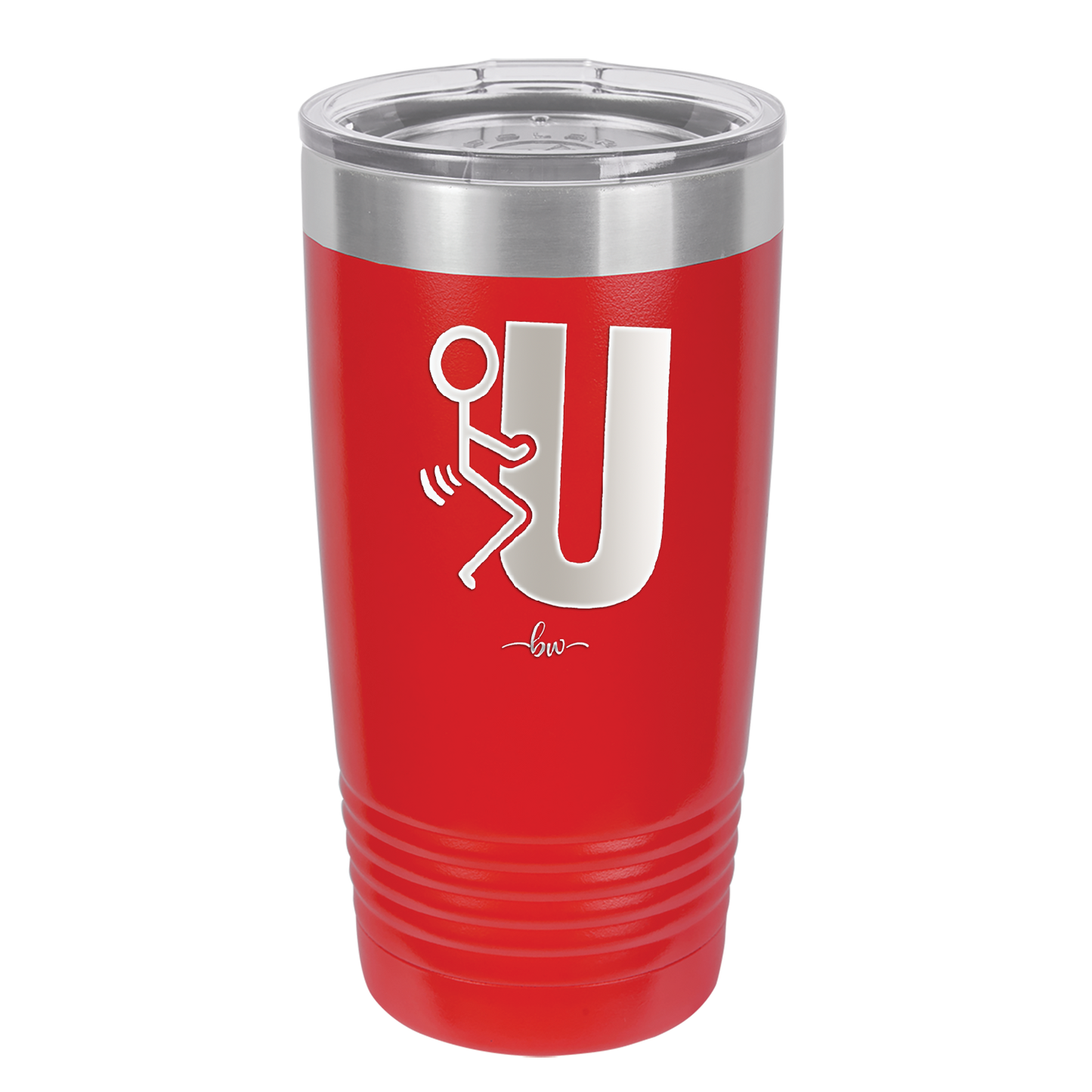 Fuck U Stick Figure - Laser Engraved Stainless Steel Drinkware - 2140 -