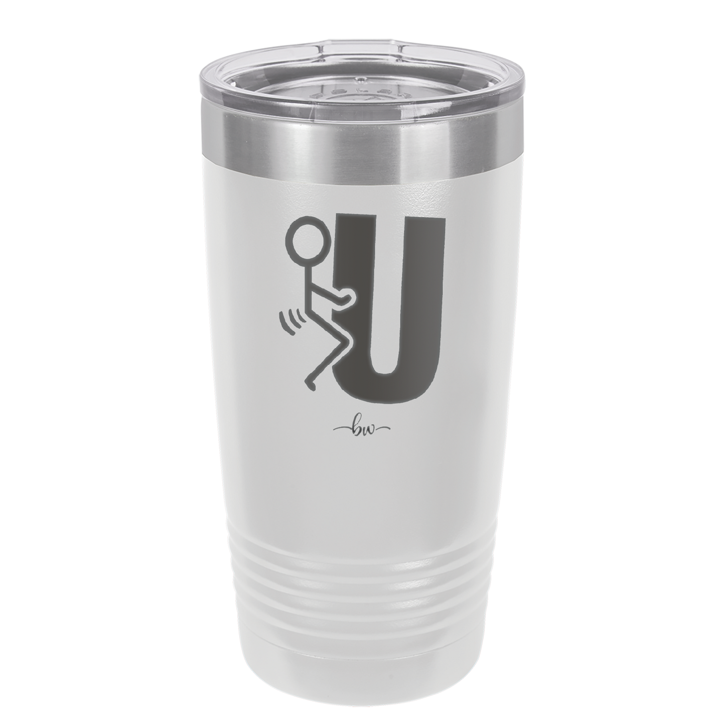 Fuck U Stick Figure - Laser Engraved Stainless Steel Drinkware - 2140 -