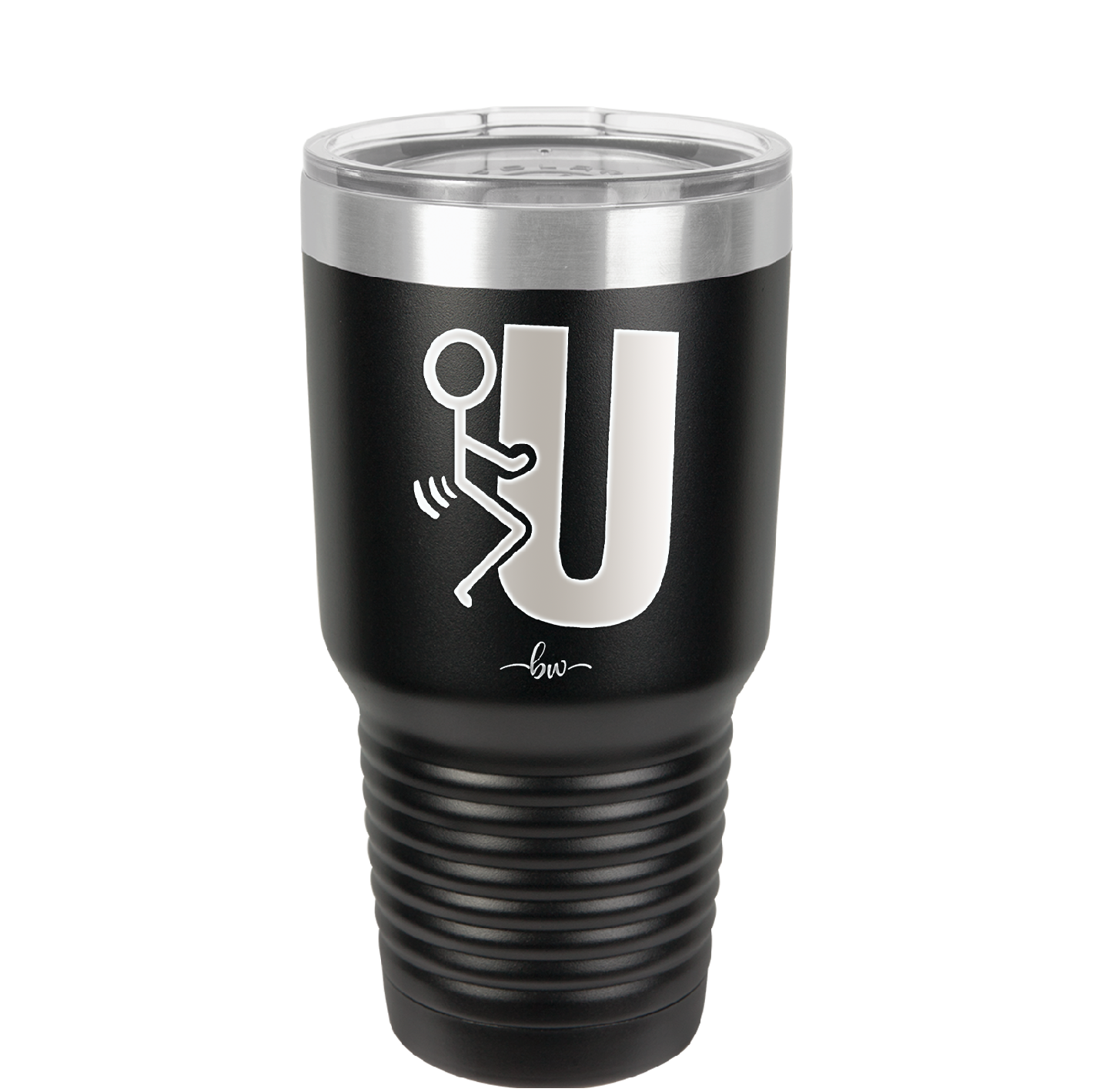 Fuck U Stick Figure - Laser Engraved Stainless Steel Drinkware - 2140 -