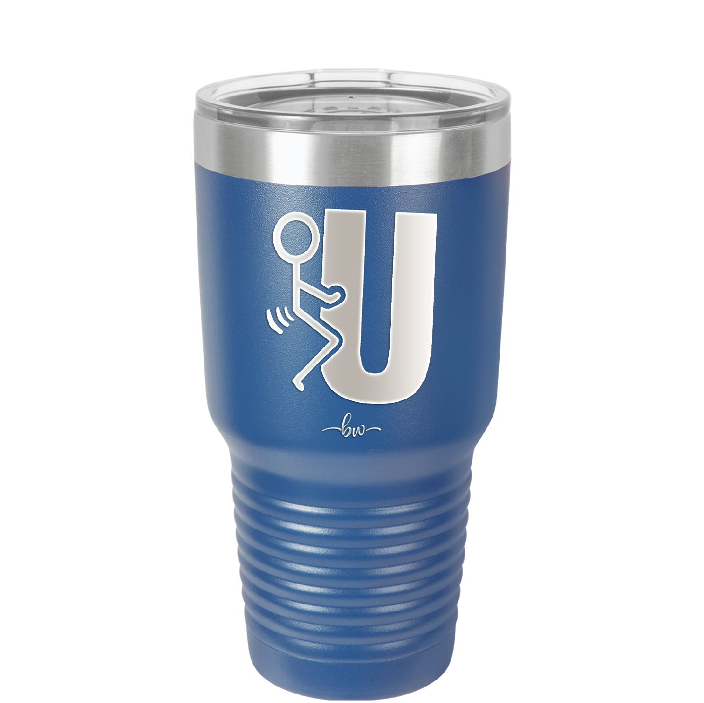 Fuck U Stick Figure - Laser Engraved Stainless Steel Drinkware - 2140 -