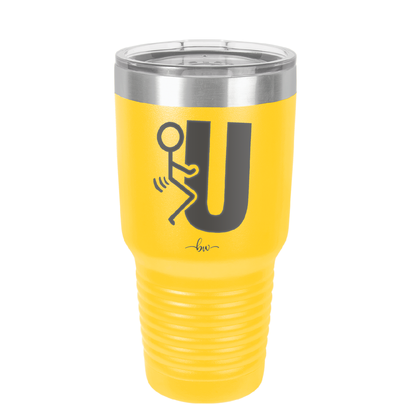 Fuck U Stick Figure - Laser Engraved Stainless Steel Drinkware - 2140 -