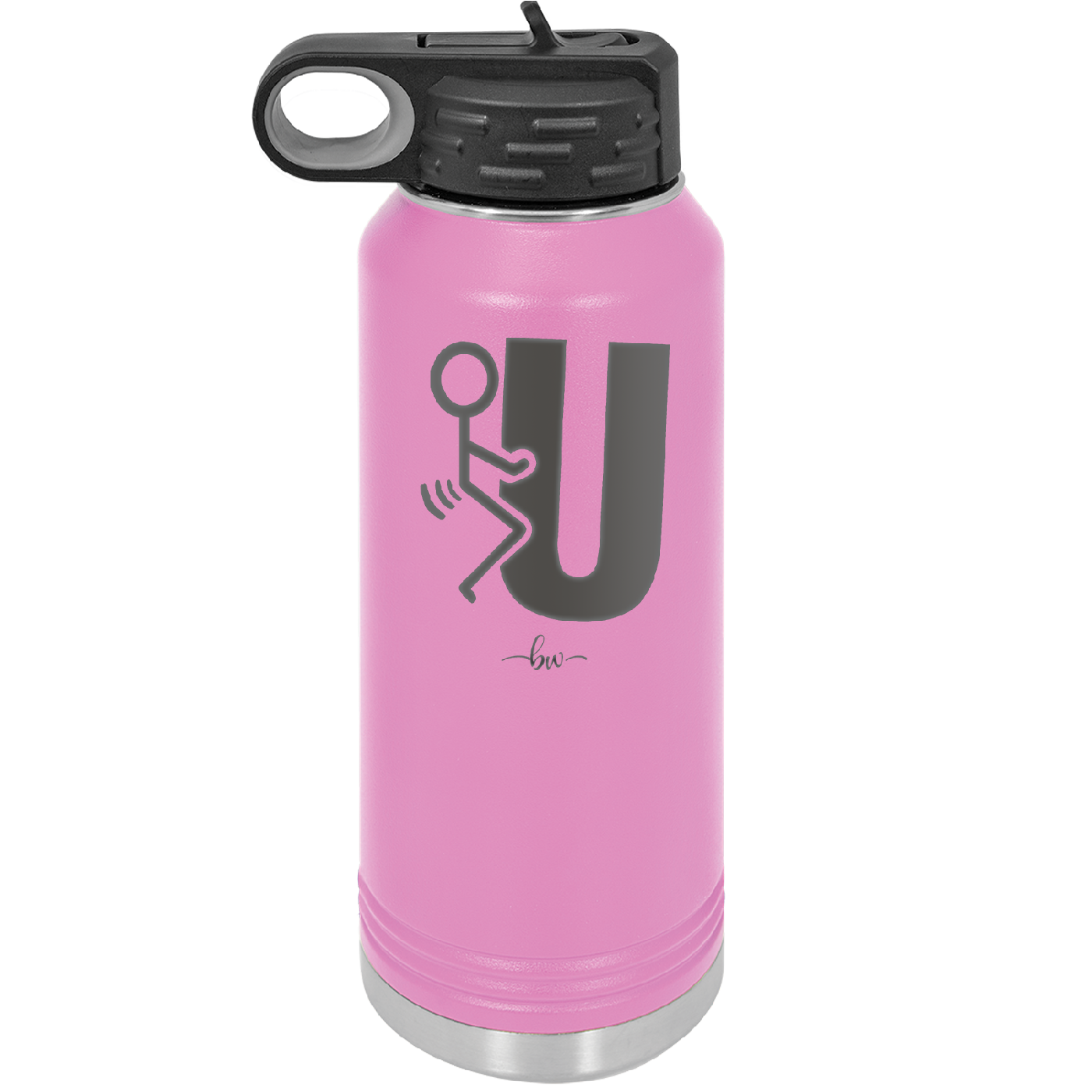 Fuck U Stick Figure - Laser Engraved Stainless Steel Drinkware - 2140 -