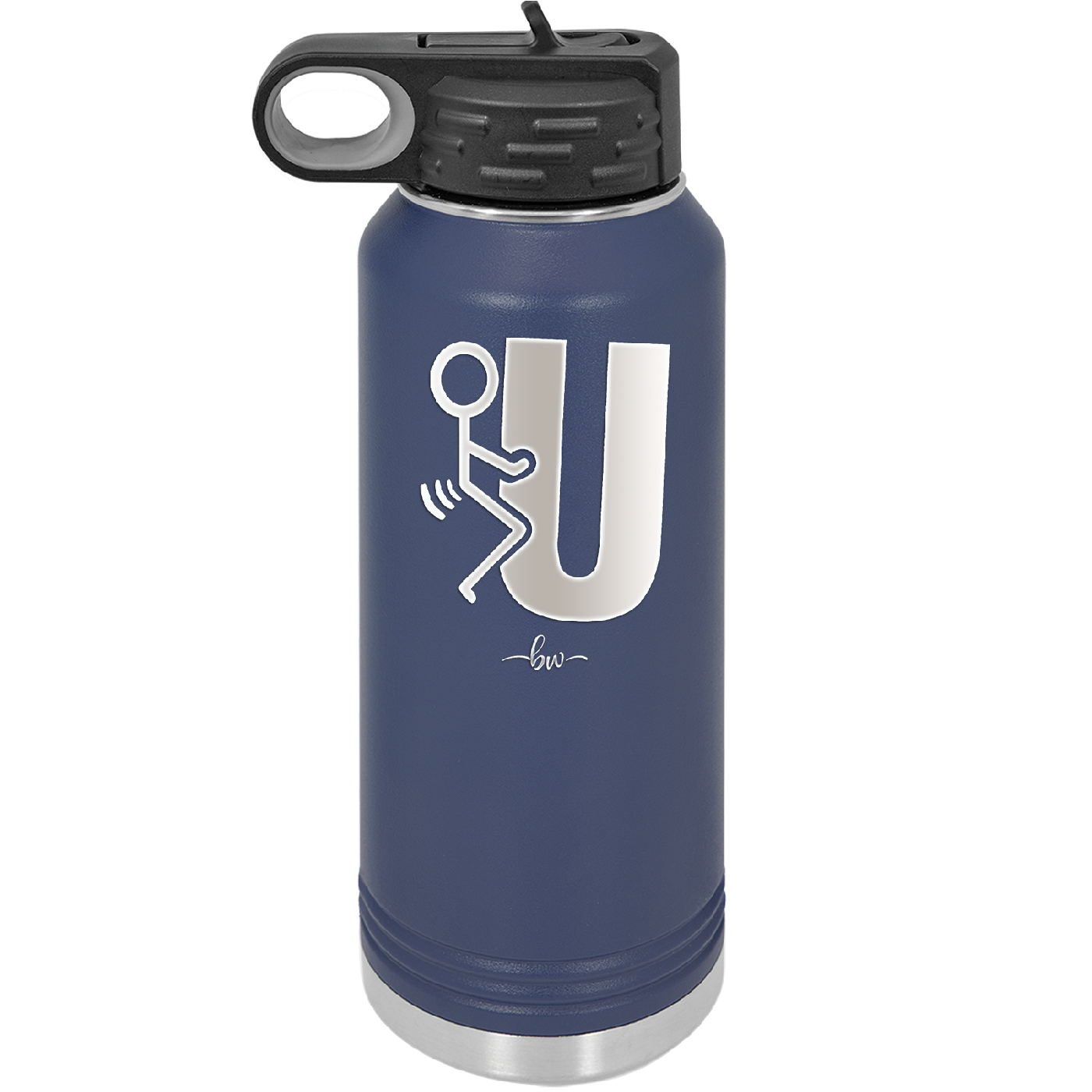 Fuck U Stick Figure - Laser Engraved Stainless Steel Drinkware - 2140 -