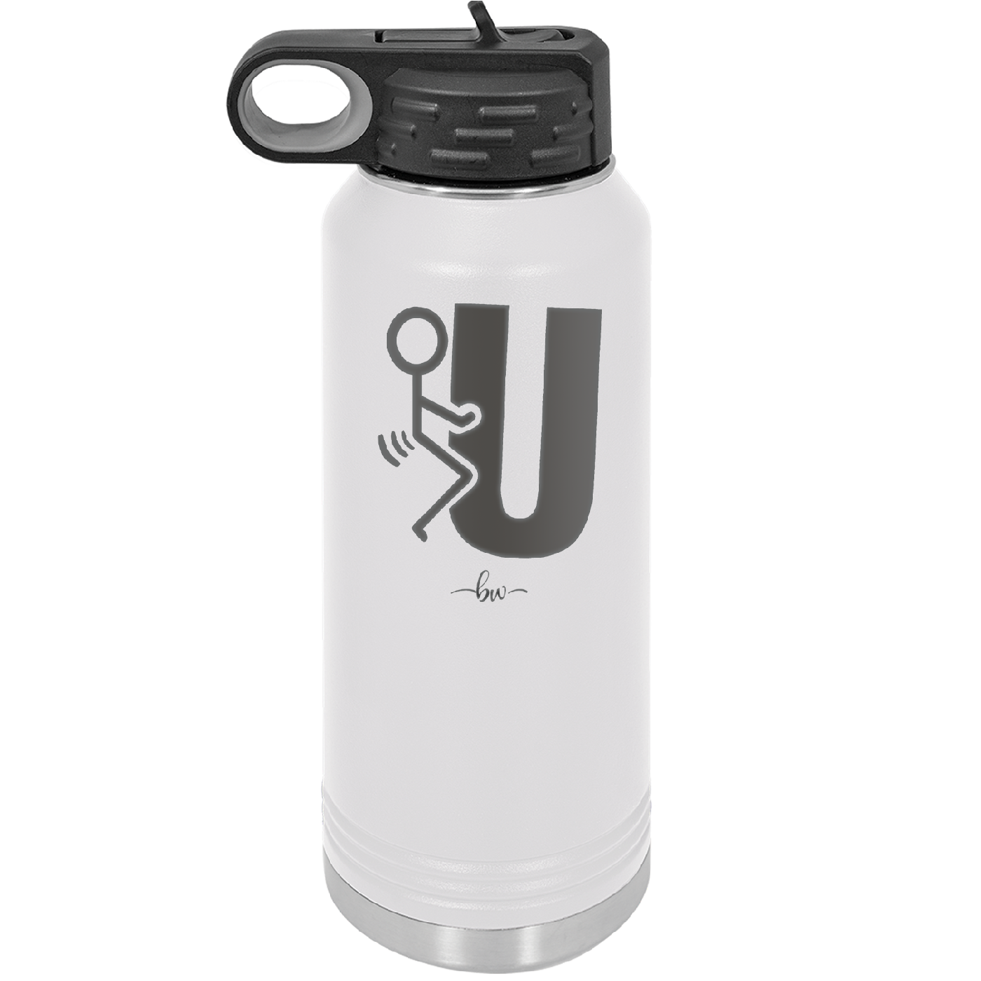 Fuck U Stick Figure - Laser Engraved Stainless Steel Drinkware - 2140 -